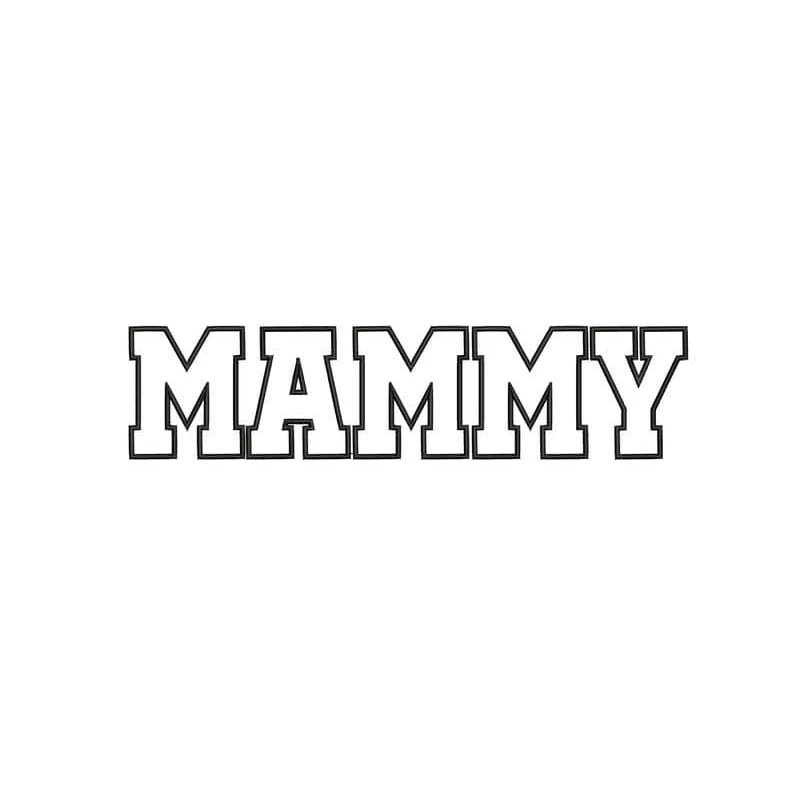 Надпись mammy / мама / аппликация 