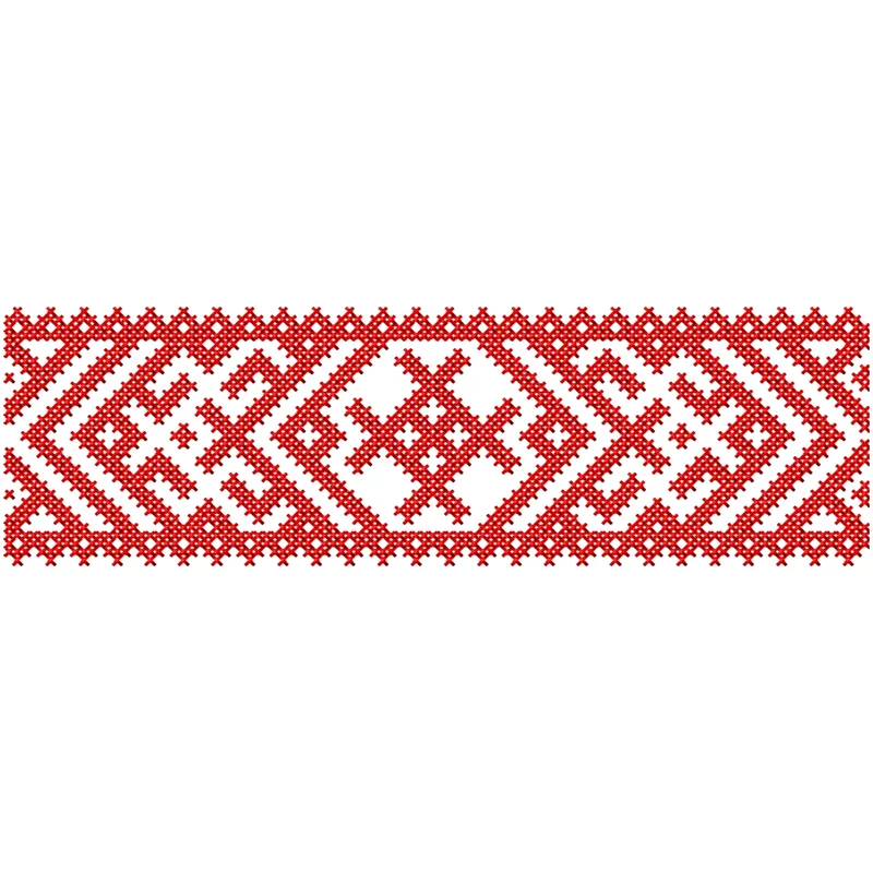 Русский народный орнамент. Вышивка крестом. Схема для рушника.Бортик 41 (перерождение)